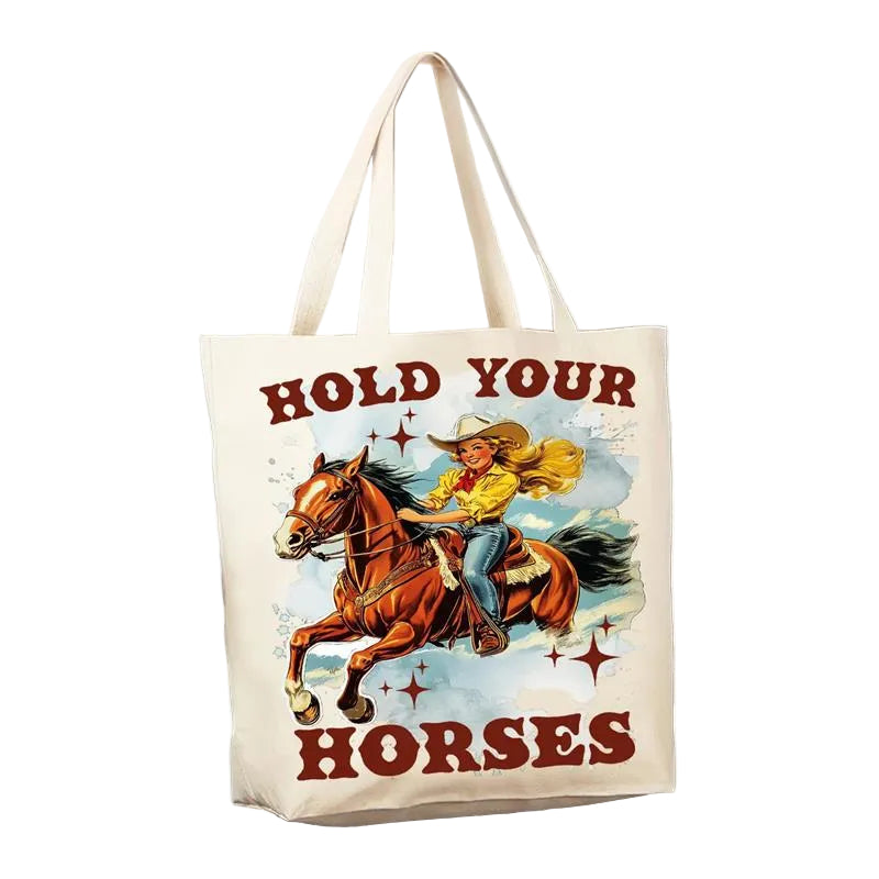 VIntage Cowgirls Hold Your Horses Tote
