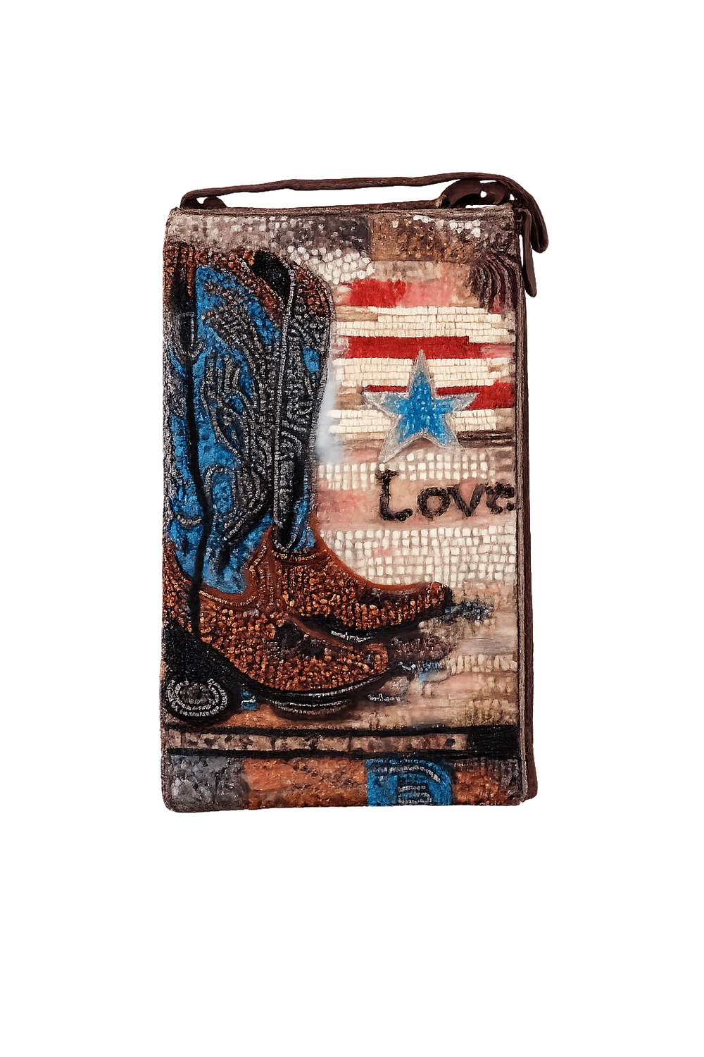 Red, White and Boots Love Bag