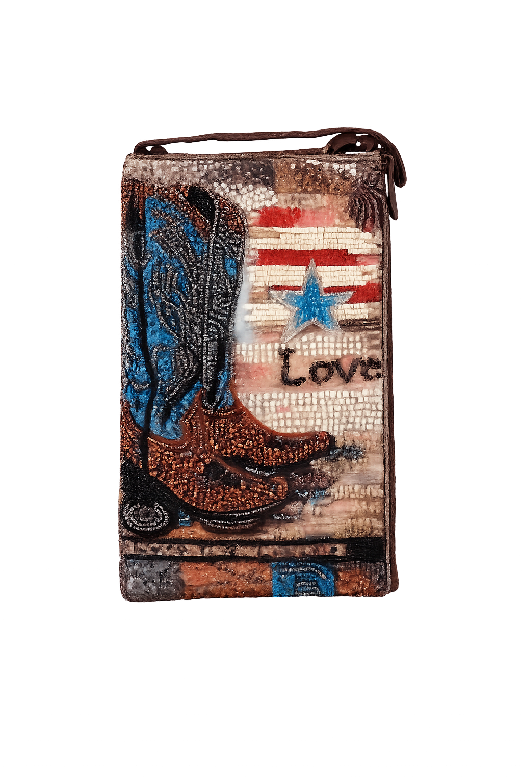 Red, White and Boots Love Bag