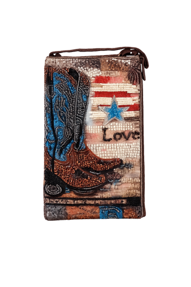Red, White and Boots Love Bag