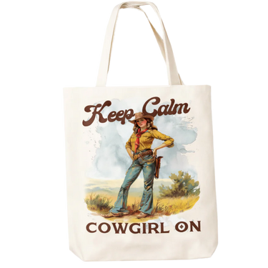 Keep Calm & Cowgirl On Tote